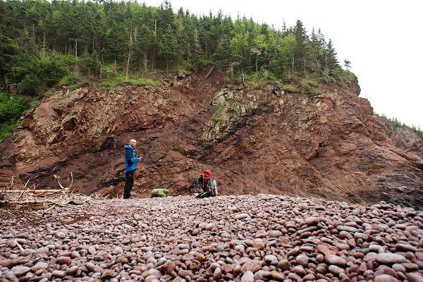 Standing on the beach - Cape Chignecto National Park